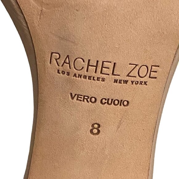 Rachel Zoe Emaly Tassel Leather Heeled Sandals in Nude Size 8 - Picture 7 of 8